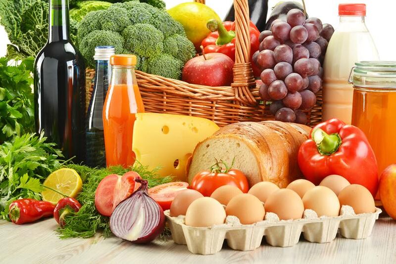 Productos alimenticios dietéticos para la gastritis del estómago. 